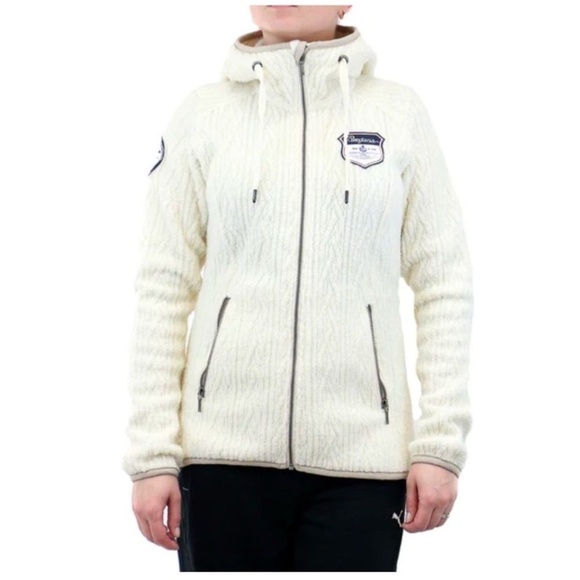 Bergans of Norway Bergflette Wool Full Zip Scuba Neck Hoodie Jacket, Sz M - Picture 1 of 9